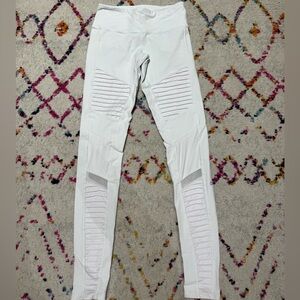 Alo cropped ribbed white leggings - Size XXS